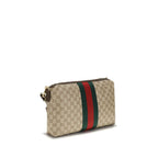 Beige Stoff-Schultertasche