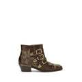Braune Ankle Boots aus Kalbsleder Bos Taurus