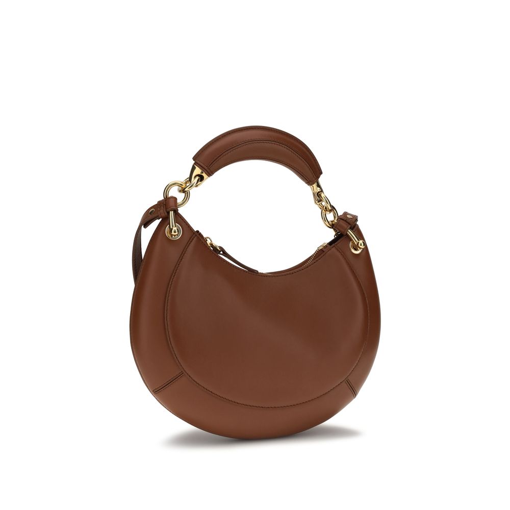 Braune Kalbsleder Bos Taurus Schultertasche
