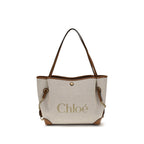 Beige Cotton Shoulder Bag