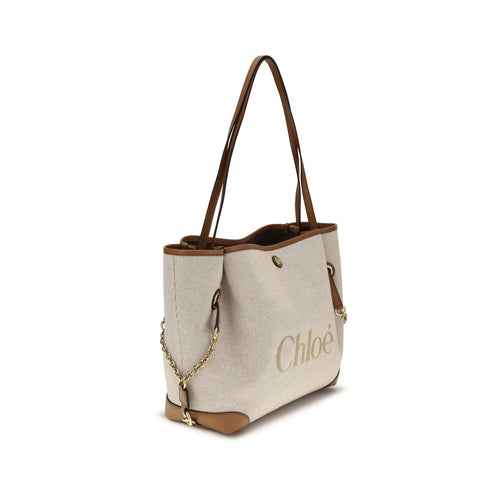 Beige Cotton Shoulder Bag Chloé