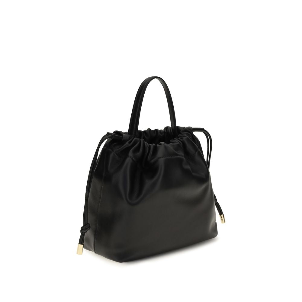 Schwarze Lammleder Schultertasche Ovis Aries Aries
