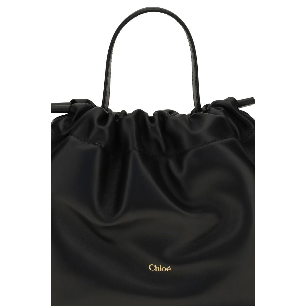 Schwarze Lammleder Schultertasche Ovis Aries Aries