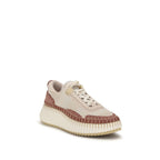 Beige Nylon Chunky Sneakers