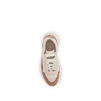 Beige Nylon Chunky Sneakers