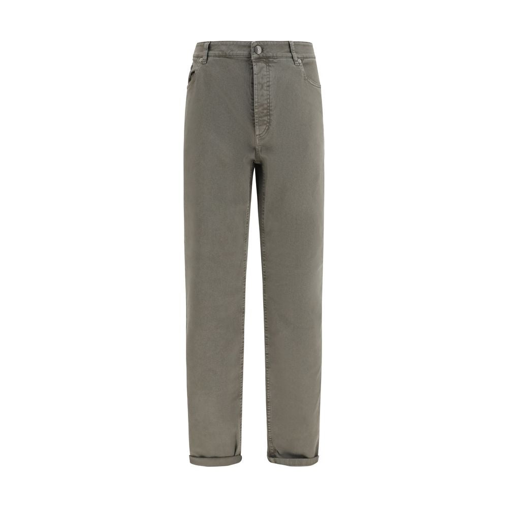 Zweifarbige Baumwoll-Jeans Denim