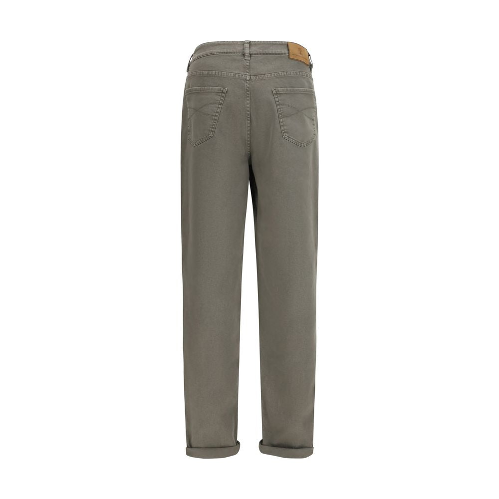 Zweifarbige Baumwoll-Jeans Denim