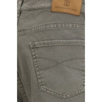 Zweifarbige Baumwoll-Jeans Denim