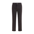Braune Cropped Jeans aus Baumwolle