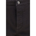 Braune Cropped Jeans aus Baumwolle