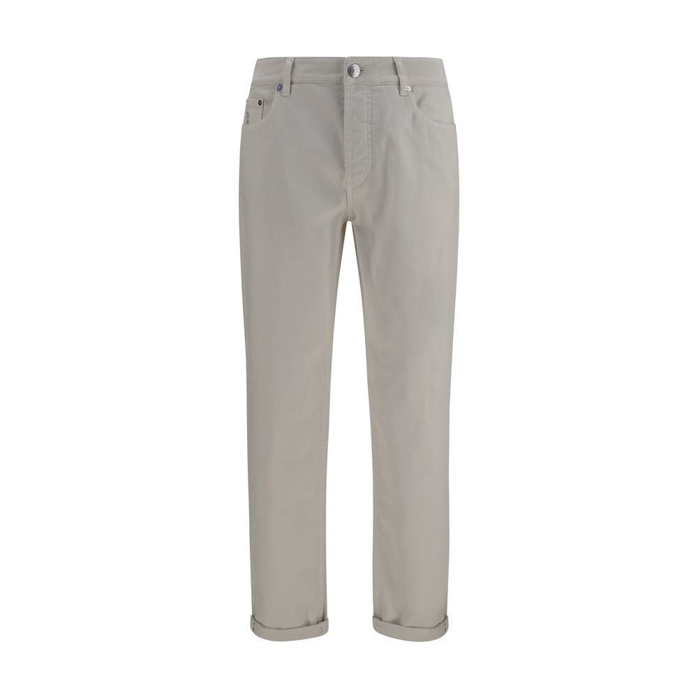 Weiße Baumwoll-Jeans Denim