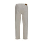 Weiße Baumwoll-Jeans Denim