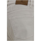 Weiße Baumwoll-Jeans Denim