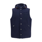 Ärmellose Jacke aus Lammwolle Aries in Blau