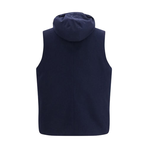Ärmellose Jacke aus Lammwolle Aries in Blau