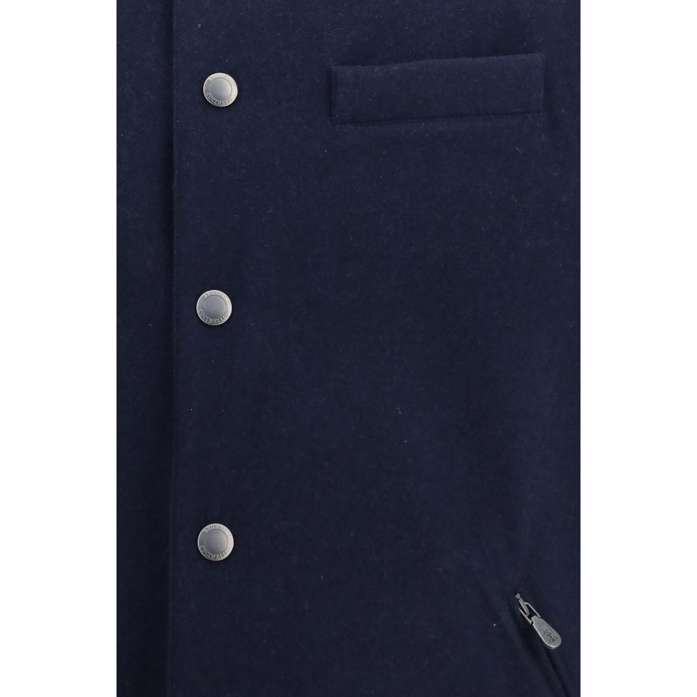 Ärmellose Jacke aus Lammwolle Aries in Blau