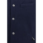 Ärmellose Jacke aus Lammwolle Aries in Blau
