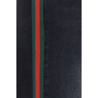 Schwarze Baumwoll-Jeans mit geradem Bein