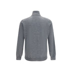 Grauer Wollpullover Aries mit Rollkragen
