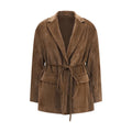 Braune lange Jacke