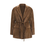 Braune lange Jacke