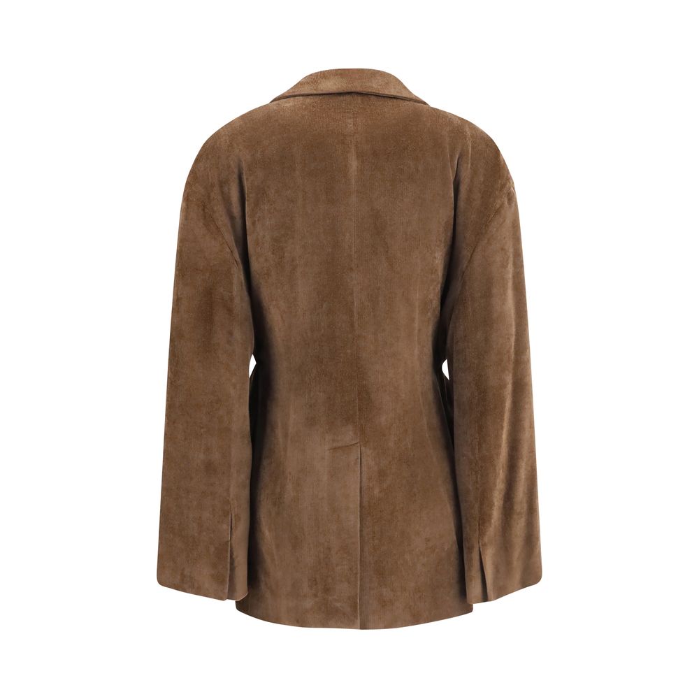 Braune lange Jacke