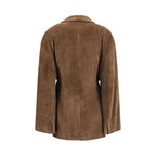 Braune lange Jacke