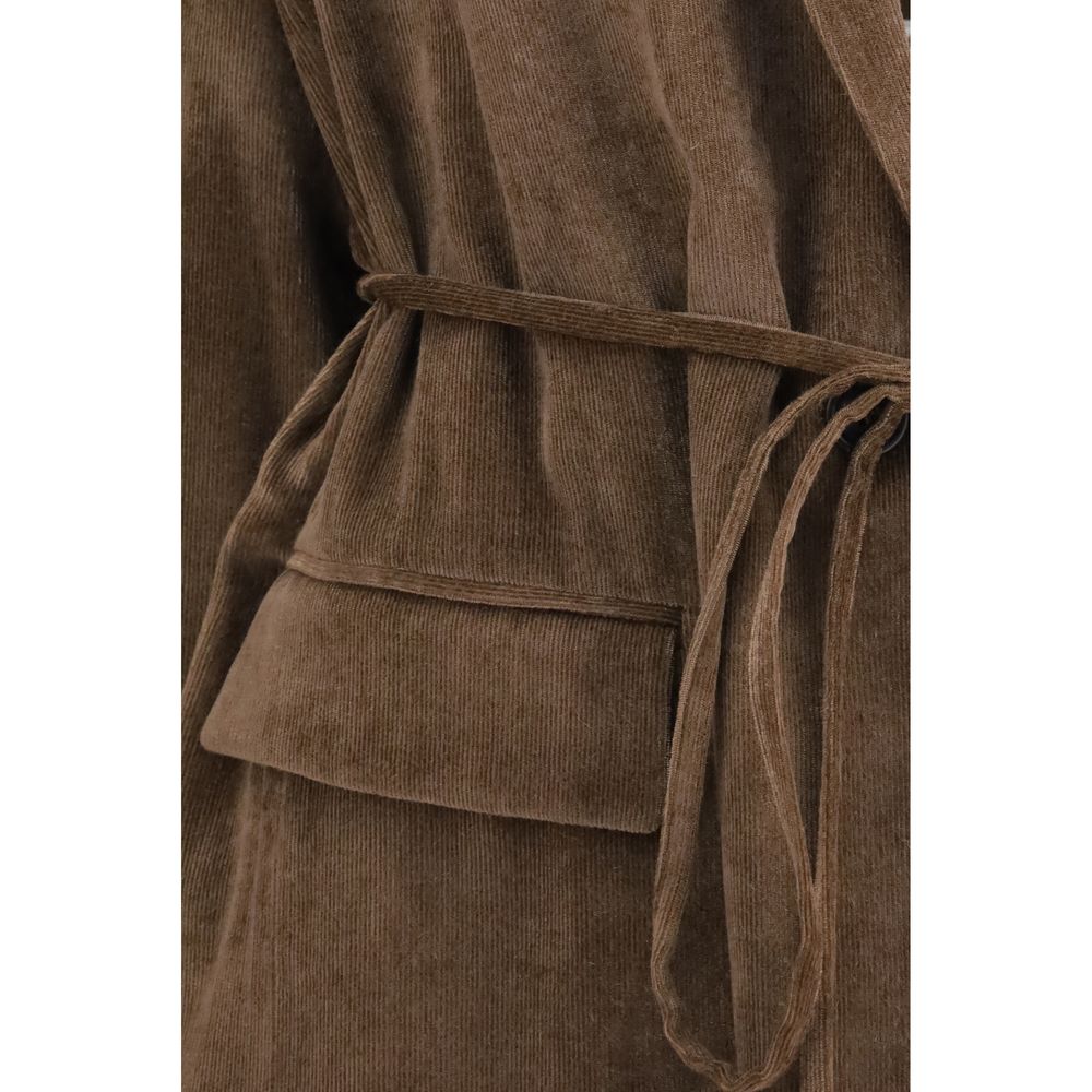 Braune lange Jacke