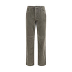 Zweifarbige Baumwoll-Freizeithose