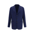 Blaue Kaschmir-Jacke in voller Länge
