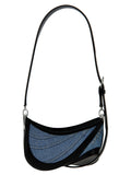 Mehrfarbige Schultertasche aus Leder