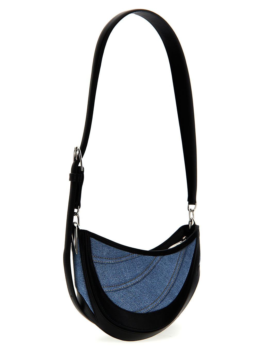 Mehrfarbige Schultertasche aus Leder
