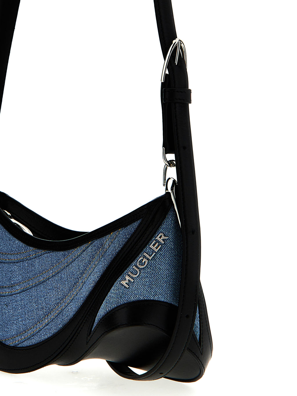 Mehrfarbige Schultertasche aus Leder