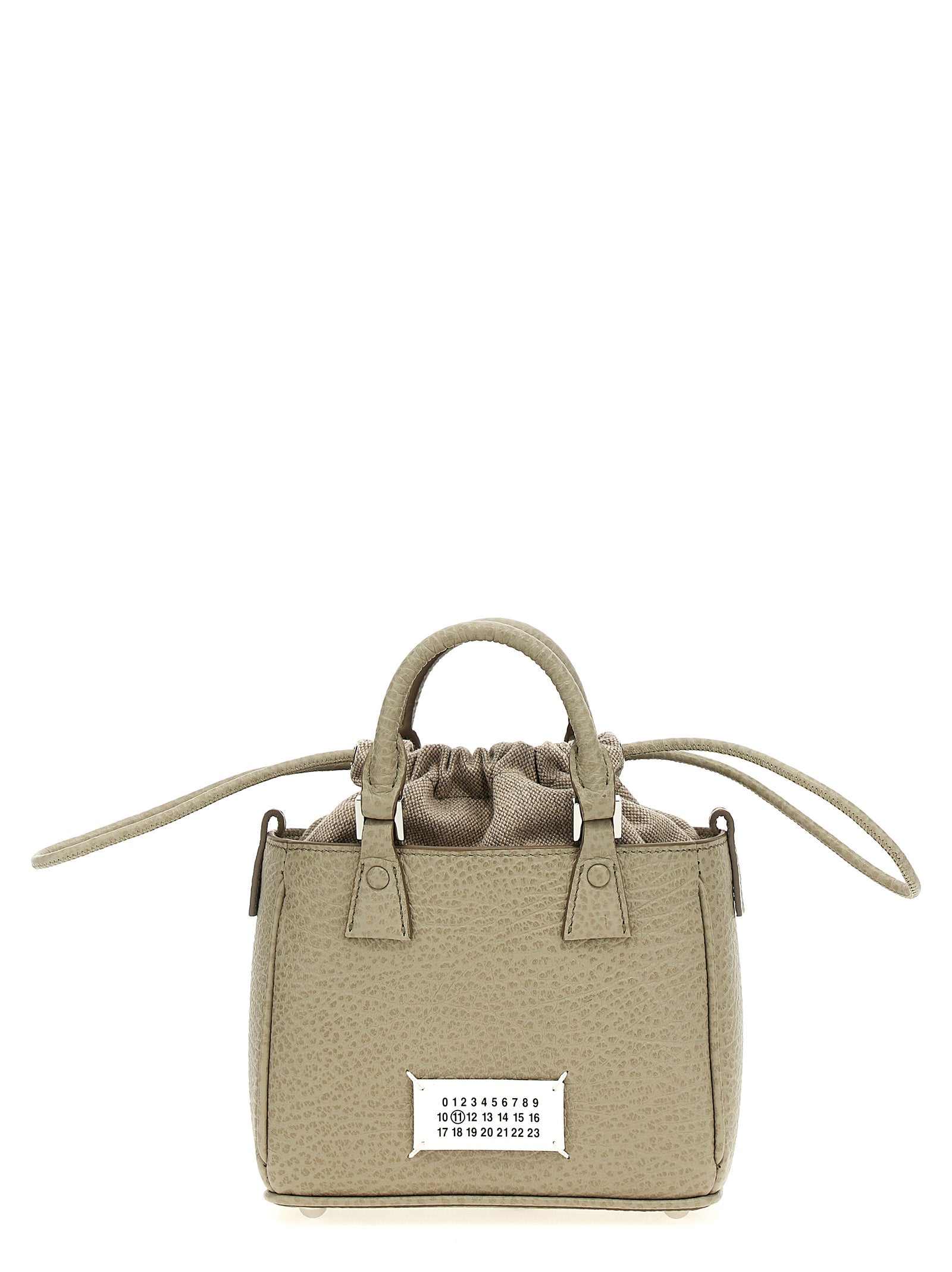 Graue Kalbsleder-Handtasche