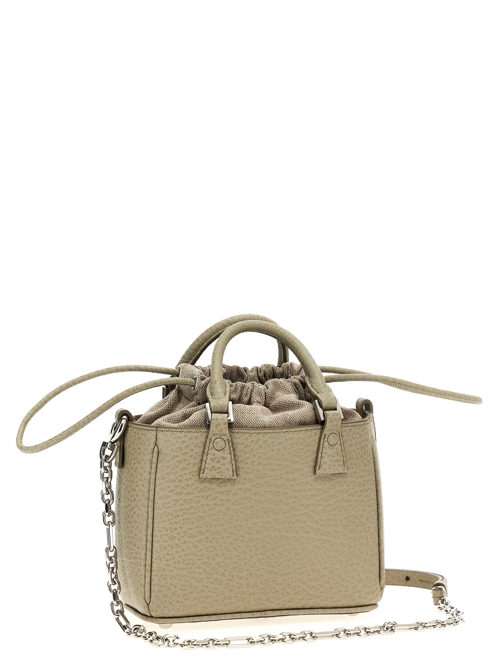 Graue Kalbsleder-Handtasche