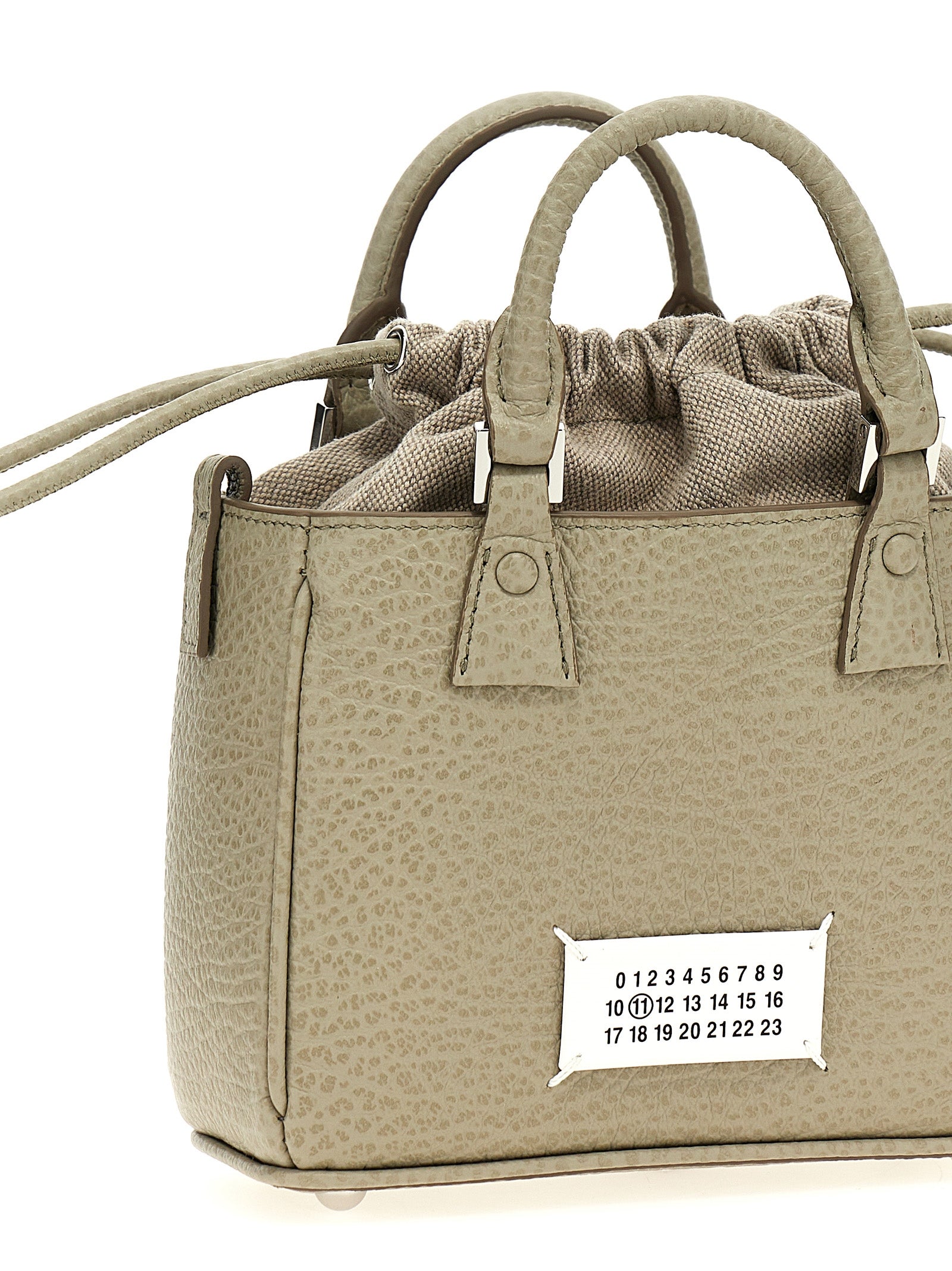 Graue Kalbsleder-Handtasche