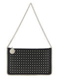 Schwarze Schultertasche aus Polyester