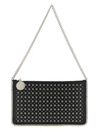 Schwarze Schultertasche aus Polyester
