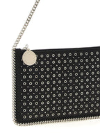 Schwarze Schultertasche aus Polyester