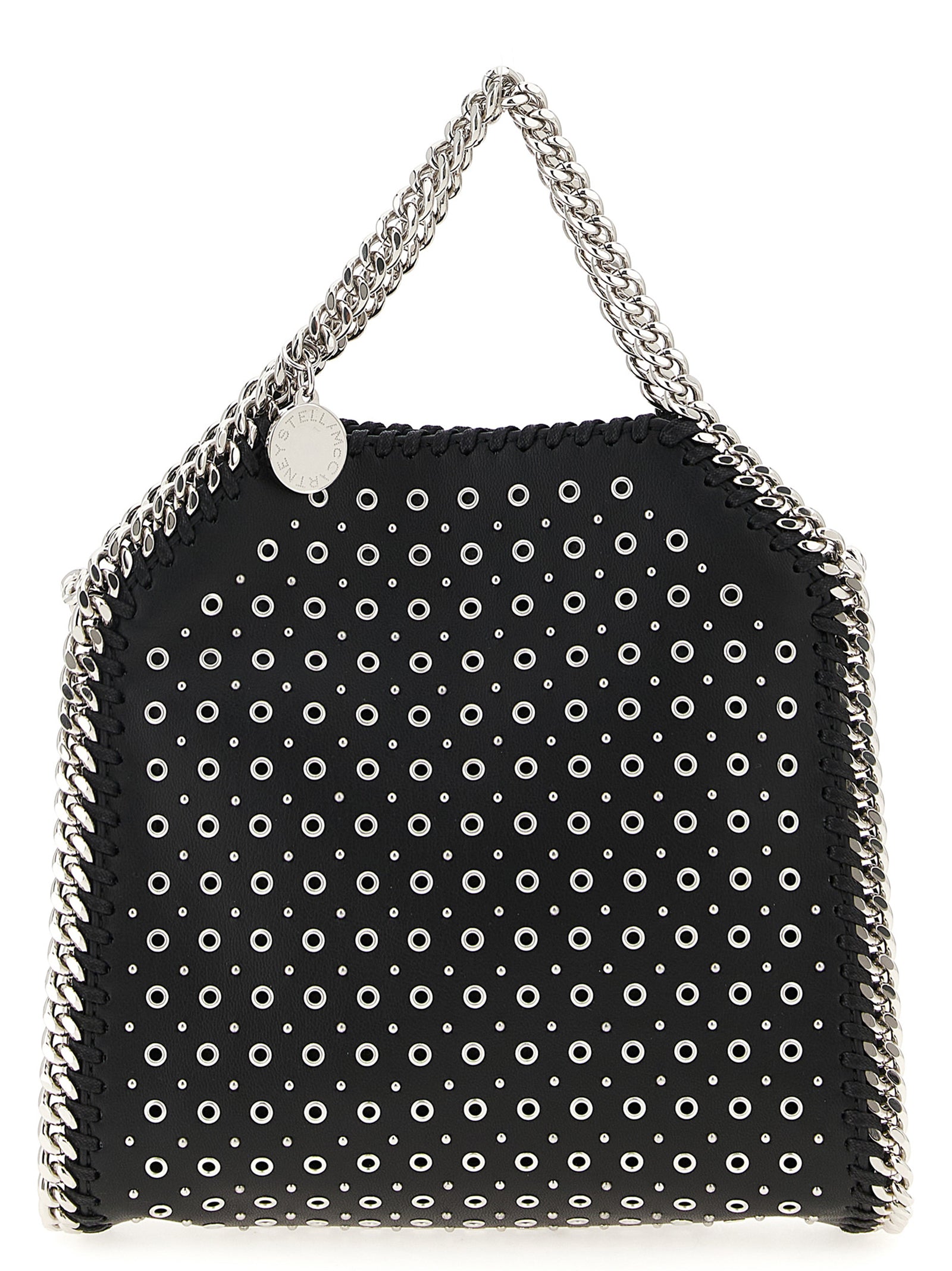 Schwarze Handtasche aus Polyester