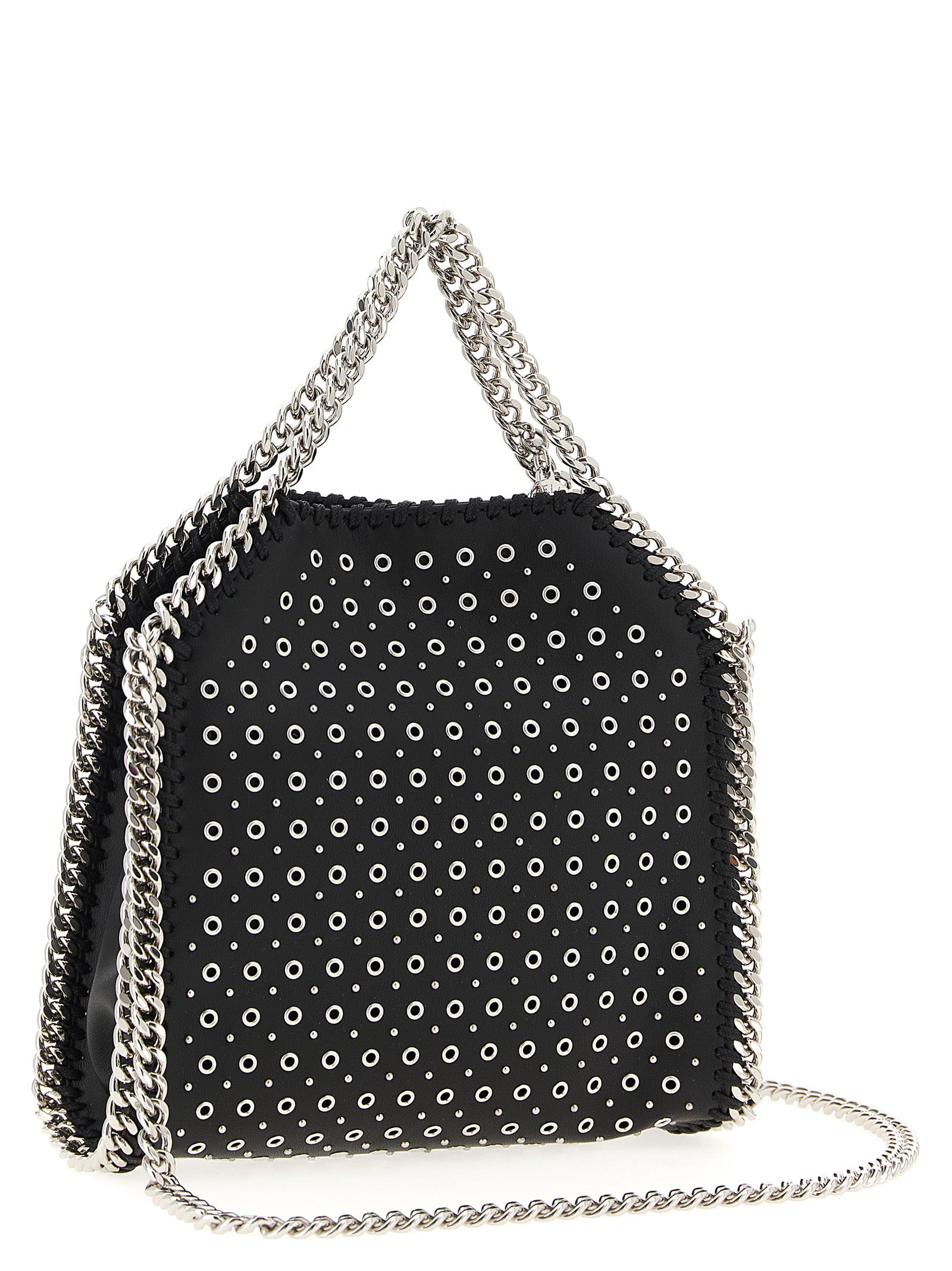 Schwarze Handtasche aus Polyester