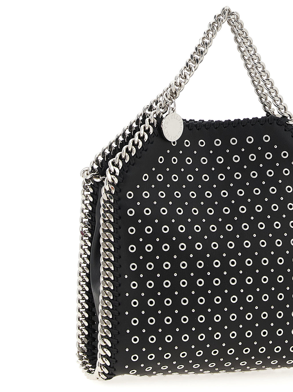 Schwarze Handtasche aus Polyester