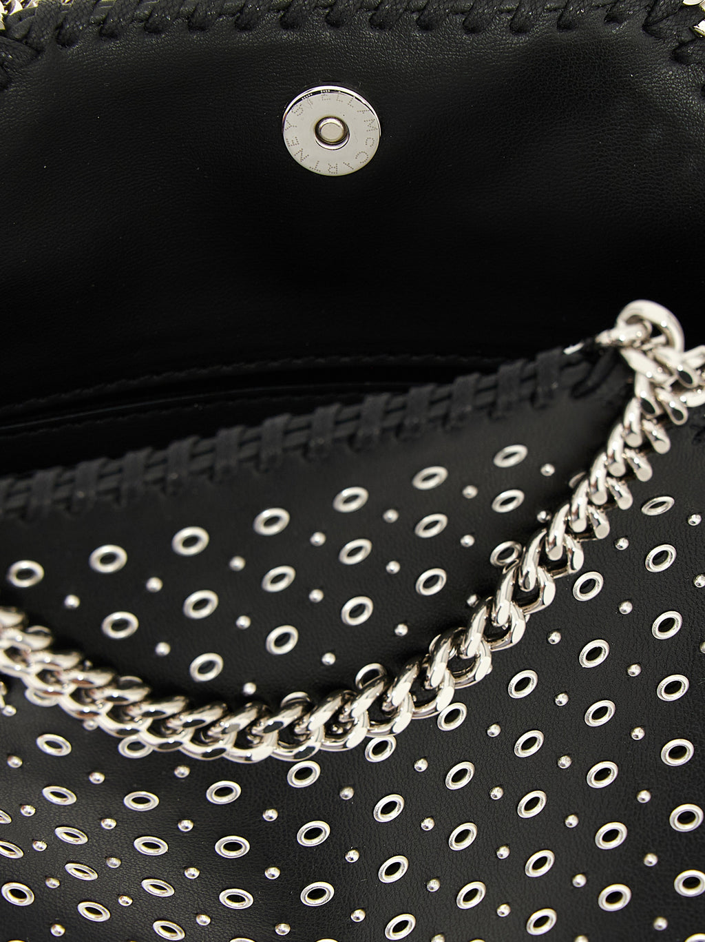 Schwarze Handtasche aus Polyester