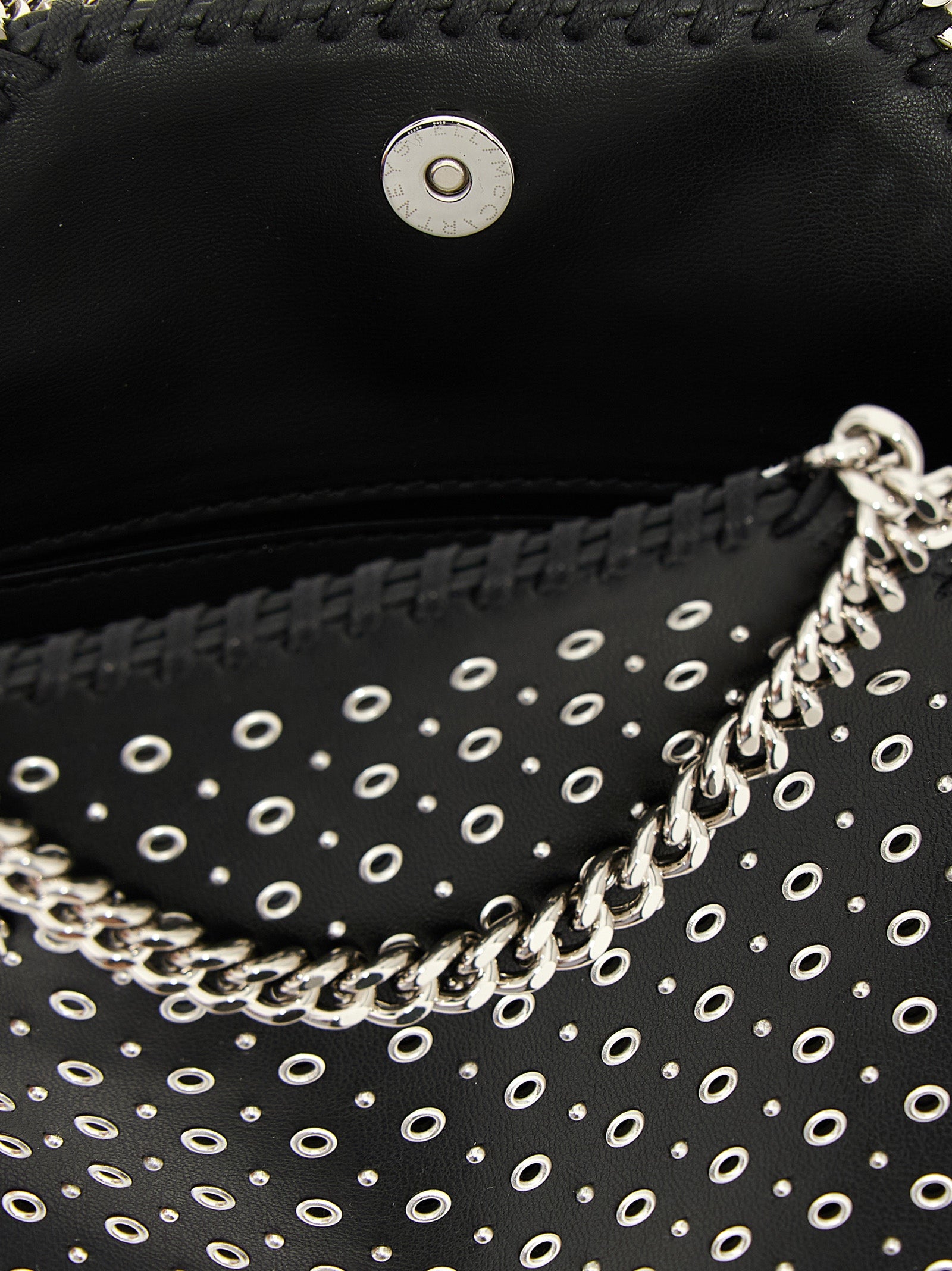 Schwarze Handtasche aus Polyester