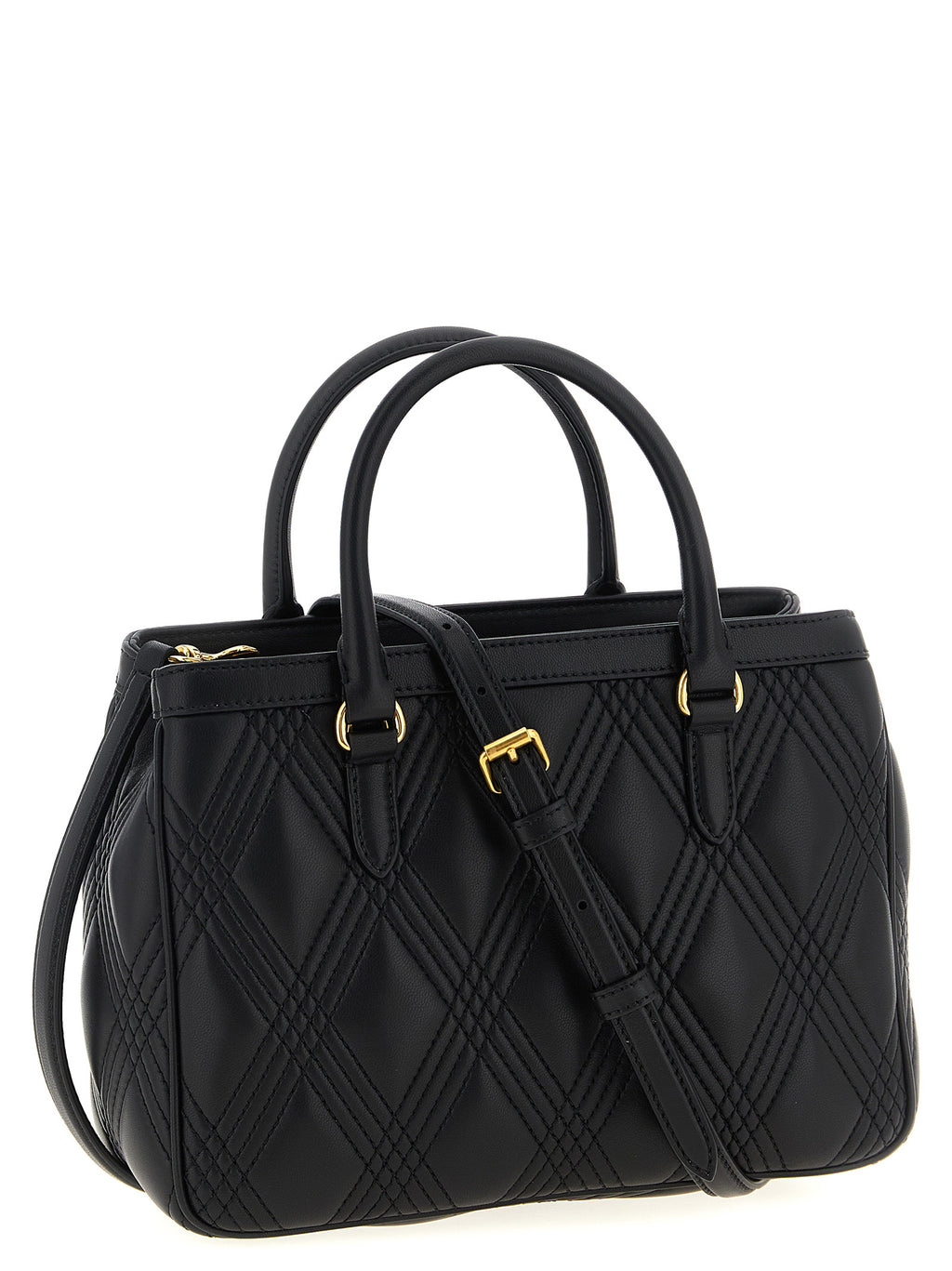 Schwarze Lammleder-Schultertasche