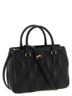 Schwarze Lammleder-Schultertasche