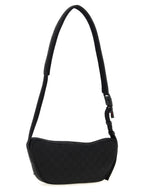 Schwarze Crossbody-Tasche aus Polyester