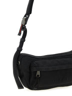 Schwarze Crossbody-Tasche aus Polyester