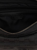 Schwarze Crossbody-Tasche aus Polyester