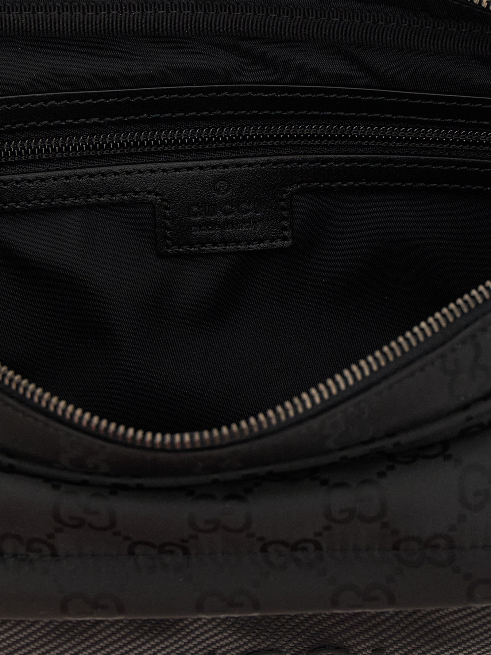 Schwarze Crossbody-Tasche aus Polyester